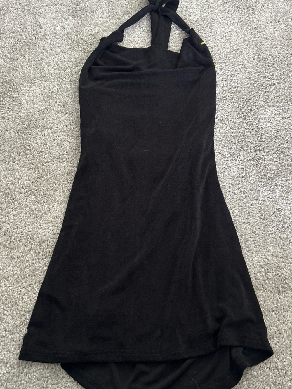 Black Halter Mini Dress - Sleek Evening Style
